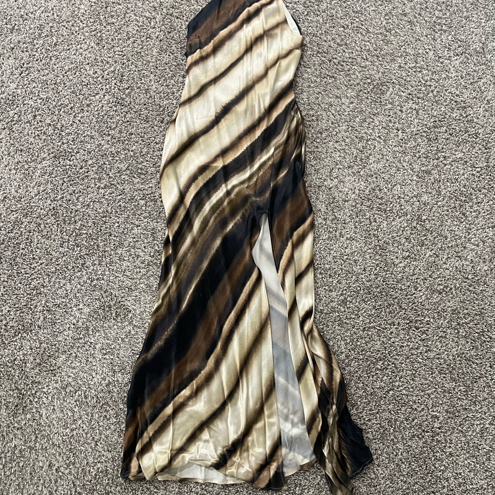 bec + bridge Brown and Cream Maxi Skirt